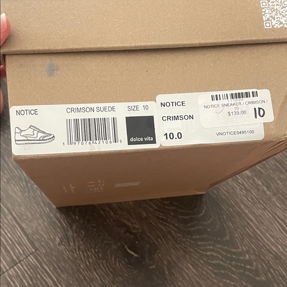 Dolce Vita Red and Cream Sneakers - Picture 5 of 5